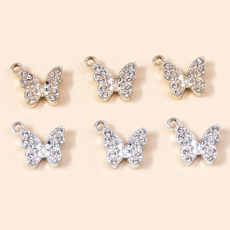 Cute Butterfly Charms Jewelry Making Crystal Butterfly Charms Jewelry