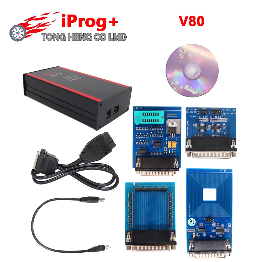 

Iprog+ Iprog Pro with IR MB Adapter for Correction Tool Mileage Adjustment Car Key Programmer Airbag Reset Tool
