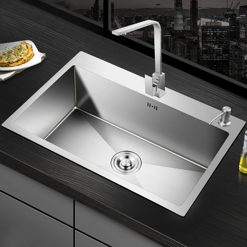 Qingyu Eleven Kitchen Sink Leadfree Handmade Brushed 304 Stainless