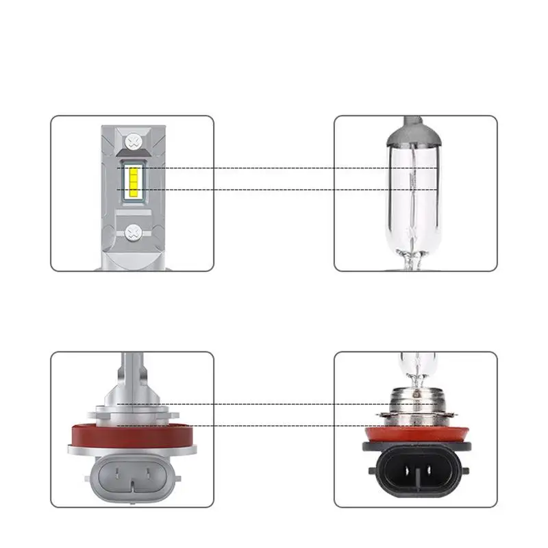 H8 LED Headlight 12V 6000K Replacement DRL Front Fog Lamp Car LED Lights Automotive Headlight Bulb For Night Driving Safety