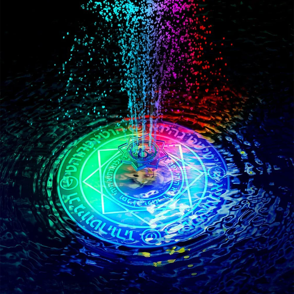 

Solar Water Pump Fountain Light Led Colorful Rgb Remote Control Pond Pool Floating Lamp for Home Garden Landscape Decorative