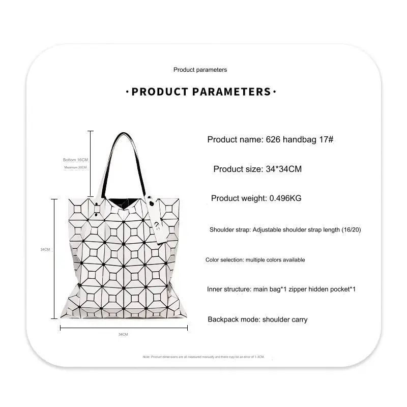 Handbag Geometric bags For women Quilted Shoulder Bags Totes female Handbags bolsa feminina sac &agrave; main
