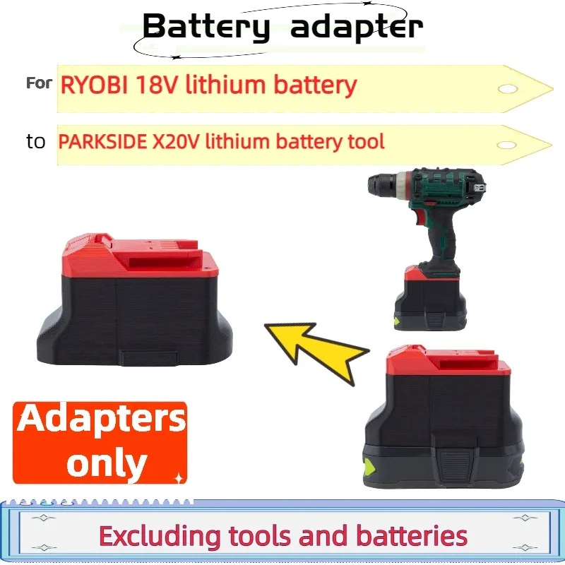 

For RYOBI 18V Lithium Battery Adapter Conversion To PARKSIDE X20V Lithium Battery Cordless Electric Drill (Only Adapter)