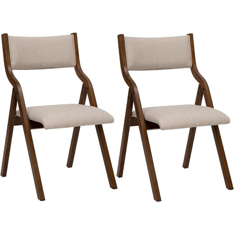 

Ball & Cast Modern Folding Chairs Folding Dining Room Chairs Set of 2, 18" Seat Height, Taupe