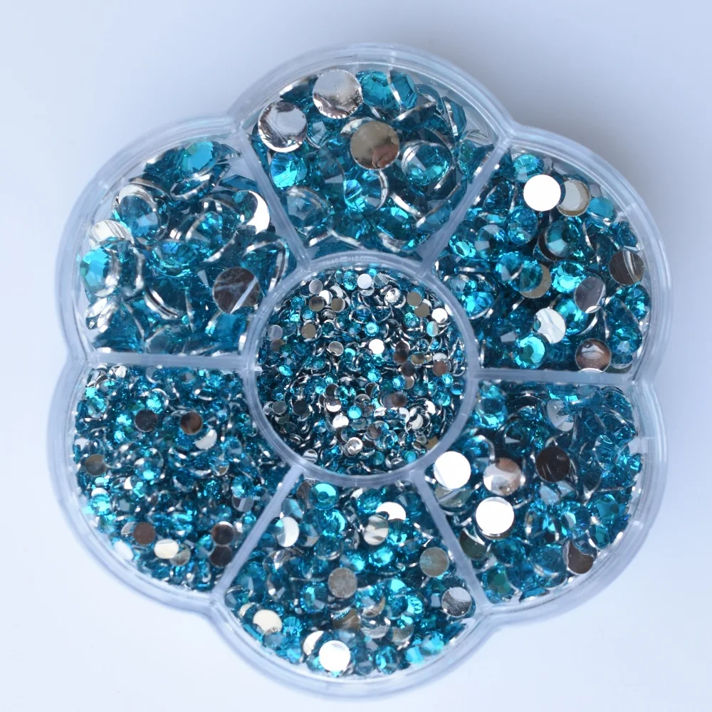 Premium Resin Round Flatback Rhinestones - 5000pcs Crystal Gems for Jewelry and 3D Decorative Crafts