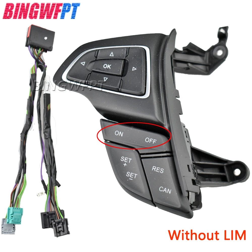 

Car Cruise Control Switch Multifunction Steering Wheel Button Bluetooth Audio Button Switch For Ford Focus MK3 2015-17 Kuga 2017