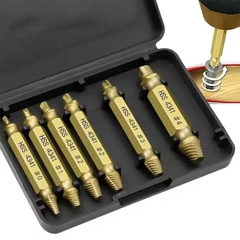 Set di estrattori per viti danneggiate Punta da trapano HSS Dispositivo di rimozione rotto spelato Piccolo kit da presa facile e facile Utensili elettrici da demolizione