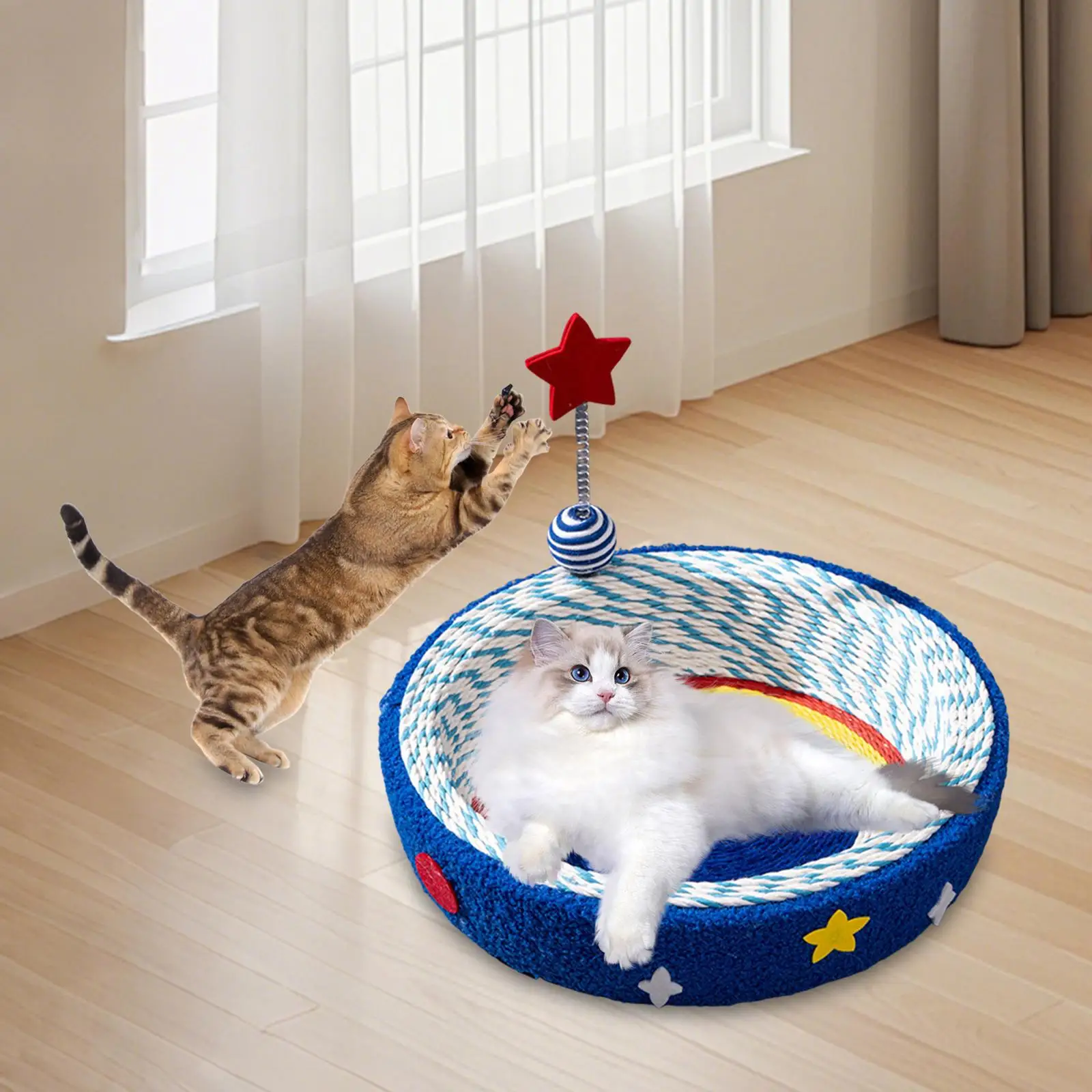 Cat Scratcher Bed Hammock Toy Comfortable Scratch Resistance Scratching Basket for Dorm Room Terrace Indoor Cats Kitten Summer Cat Scratcher Bed Hammock Toy Comfortable Scratch Resistance Scratching Basket for Dorm Room Terrace Indoor Cats Kitten Summer