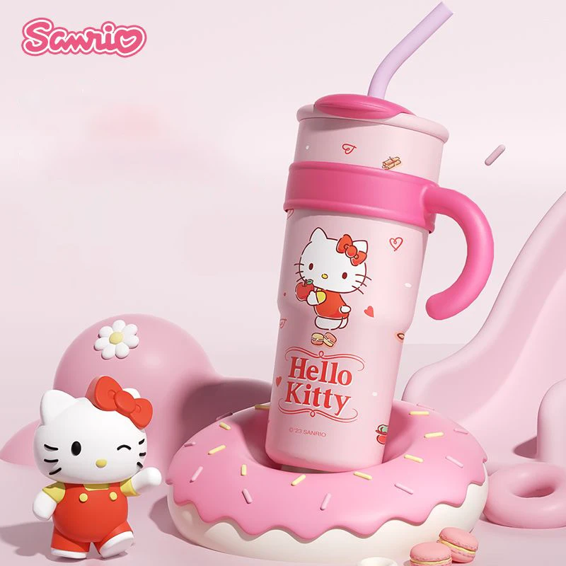 

Hello Kitty термос чашка 700 мл аниме мультфильм Sanrio Ins холодная изоляция чашка для студентов большая емкость домашняя молочная чашка для девочек чашка подарок