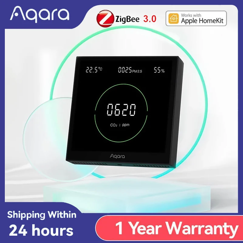 

NEW Aqara Air Quality Monitor Panel S1 Omni Directional Air CO2 PM2.5 Temperature Humidity Monitoring For Homekit Aqara Home App