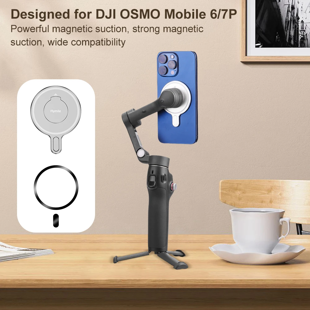 Magnetic Adapter Phone Holder Magnetic Ring Clamp Holder for DJI OSMO Mobile 7P 6 Stabilizer Accessories
