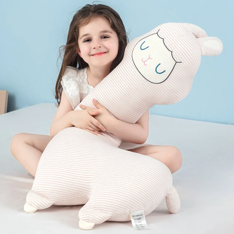

Kawaii Plush Toy Stuffed Doll Cartoon Alpaca Sleeping Companion Comforting Accompany Back Cushion Baby Birthday Christmas Gifts