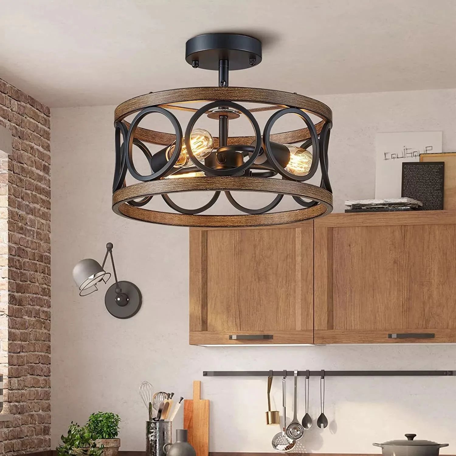 Creative Framework Chandelier Light Pendant Lamp Rotatable Ceiling Light Fixture 1
