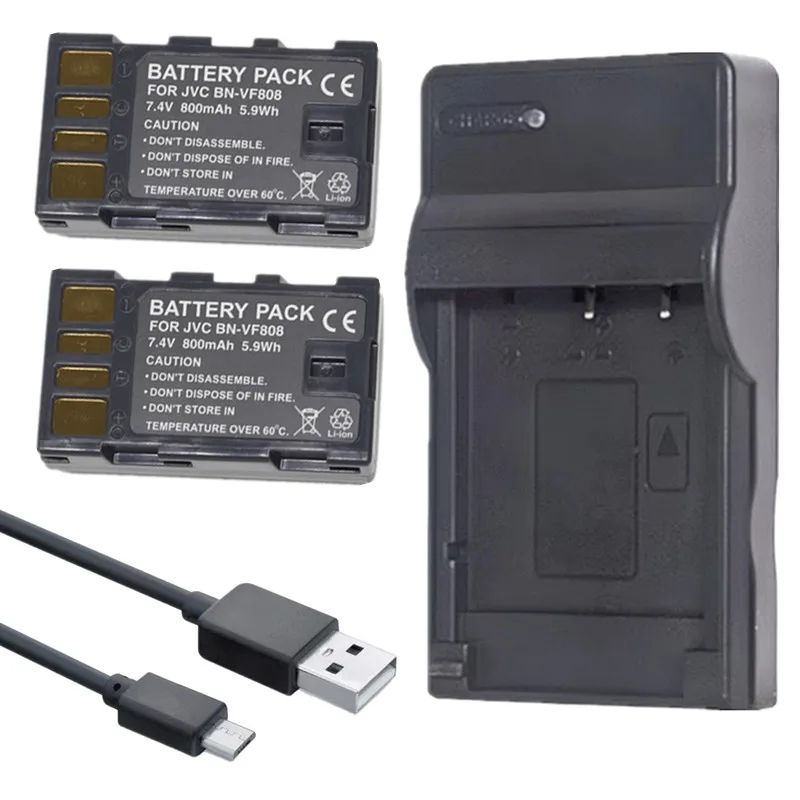Аккумулятор или зарядное устройство для JVC BN-VF808 D725 D726 D728 D740 D745 D746 D750 D760 D770 D771 D775 D790 D793 D796 D850 D851 D853