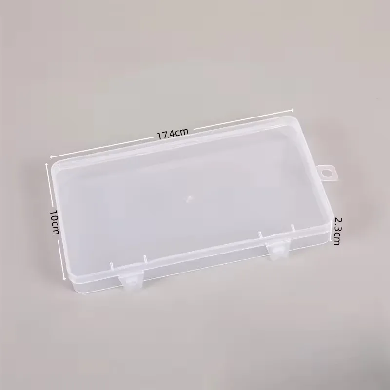 Description Picture 2 of itemPlastic Storage Box Transparent Storage Box Small Parts Organizer Stackable Square Storage Box For Home Workshop Fishing Tackle