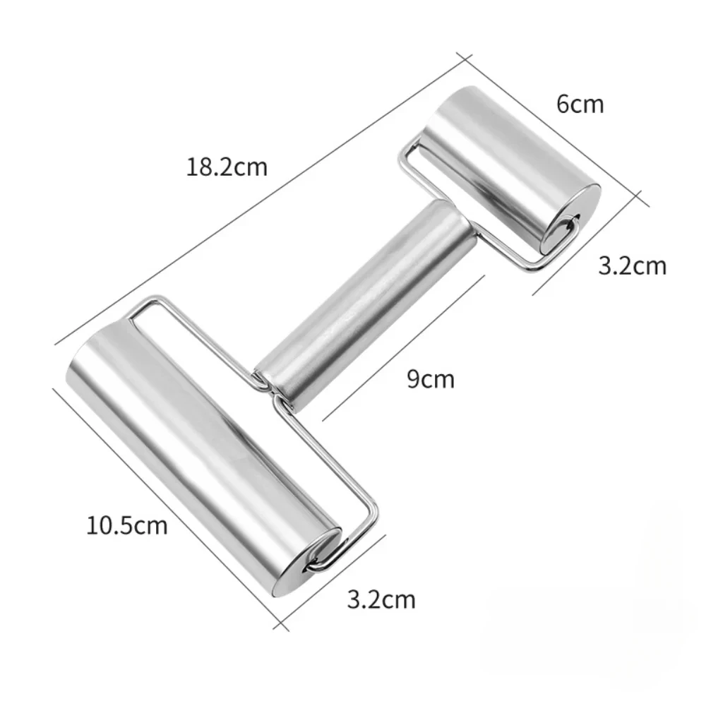 Stainless Steel Dough Roller Two-sided kitchen Nonstick Rolling Pin Home Baking Tools For Fondant Pie Crust Cookie Pastry Pizza