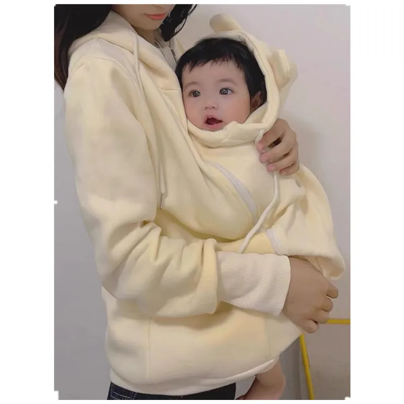 Baby Pregnant Woman Carrier Coat Warm Maternity Women Kangaroo
