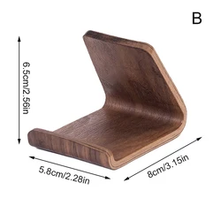 Vintage Style Wooden Desktop Smartphone Holder Stand (B)