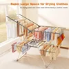 Clothes Drying Rack Foldable, Stainless Steel Drying Rack Clothing for Indoor Outdoor, Easy To Fold 2