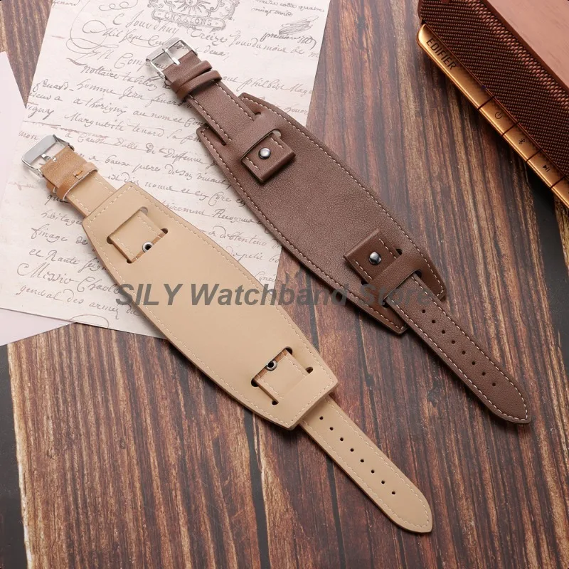Vintage Cowhide Leather Wristband with Matte Base Tray