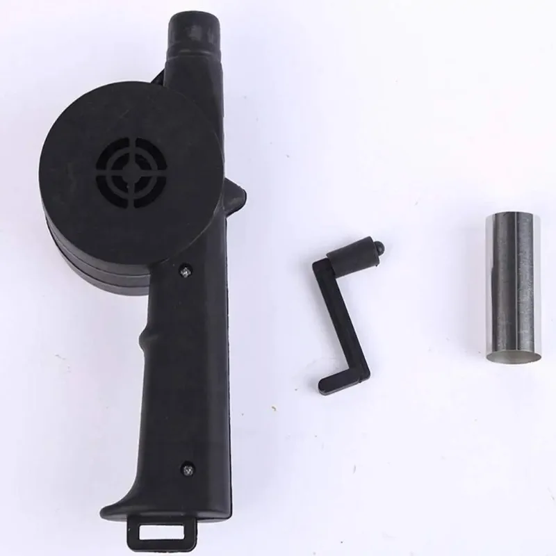 Hand-Crank Air Blower Outdoor Portable Barbecue Grill Fire Blower Tool Picnic Camping Accessories Grilling Tool