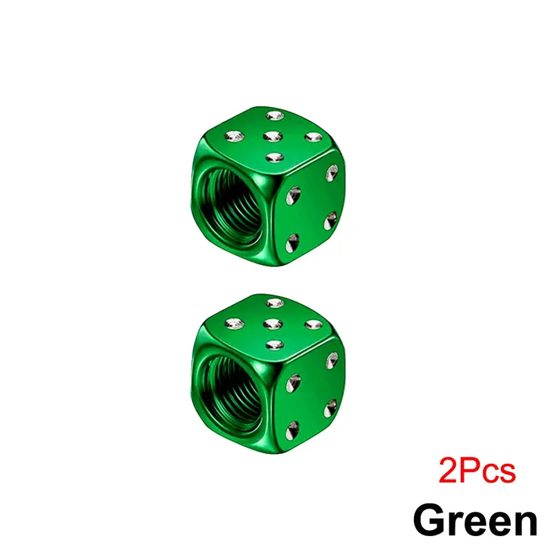 DSYCAR 2/8Pcs Aluminum Tire Valve Caps Dice Wheel Stem Tyre Tire Wheel Stem Air Valve Dust Cover for Car Truck Motocycle Bike - Image 10