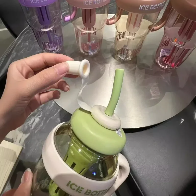 Personalized Cups With Straws High Capacity Thermos Mug Custom Drinkware For Milk Tea Beer Cute Summer Gifts Kitchen Home Use