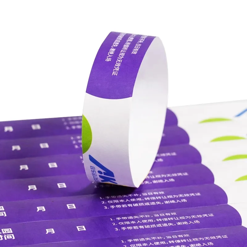 Festival Bands Tyvek Paper Wristband For Events Cheap Bracelets With And Text Printing waterproof paper wristbands cloth wristbands