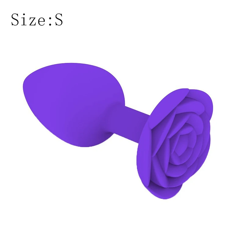 1Pc Rose Anal Plug 3 Size Silicone Butt Plugs Stimulator Anal Sex Toys Prostate Massager Anal Trainer Sex Toys For Couples