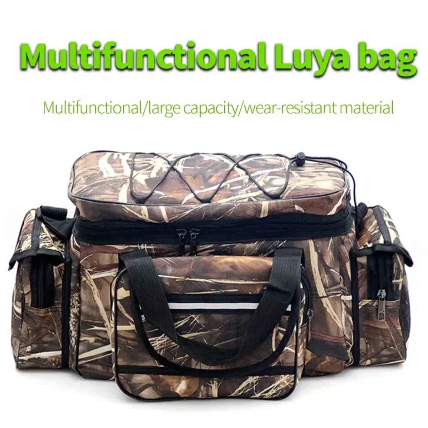 Waterproof Fishing Nylon Large Capacity Multi Purpose Fishing Tackle Two Layer Waterproof Outdoor Shoulder Bags