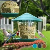 Window Wild Bird Feeder House Transparent Plastic Bird Feeder Hanging Peanut Nut Feeding Station Garden Seed Dispenser 3