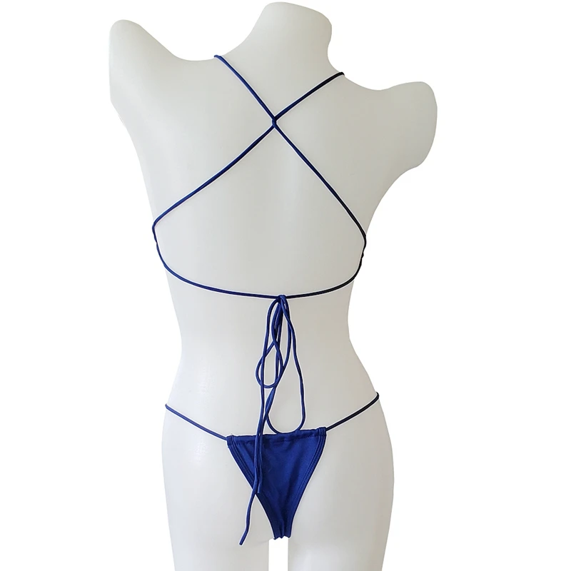 Bikini Mini G-String Thong Bathing Suit Swimsuit Women Royalblue