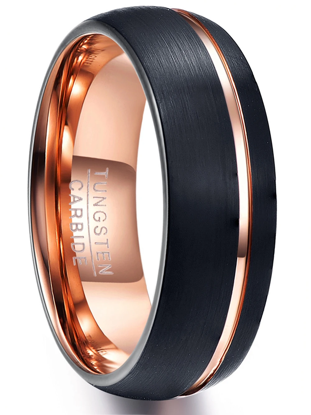 Tungsten Ring Finger Ring Wedding Ring Wedding Rings Nuncad 8mm Tungsten Carbide Rings Comfort Fit Men's Fashion Jewelry Wedding Band Tungsten Steel Ring
