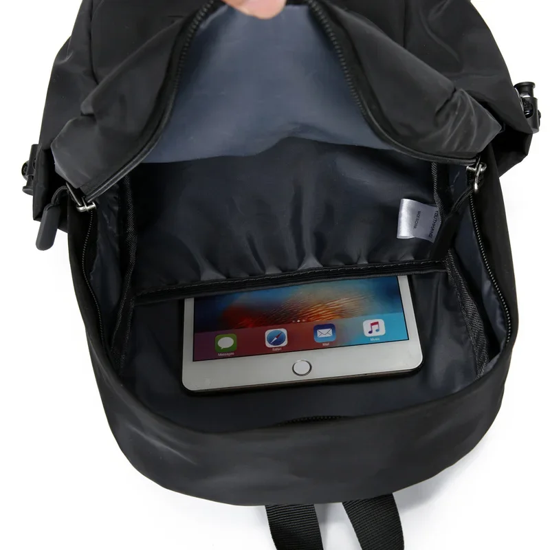 Mini mochila negra para hombre y mujer, bolso de pecho ligero para uso al  aire libre, deportes, viajes, mochilas pequeñas con cremallera - AliExpress