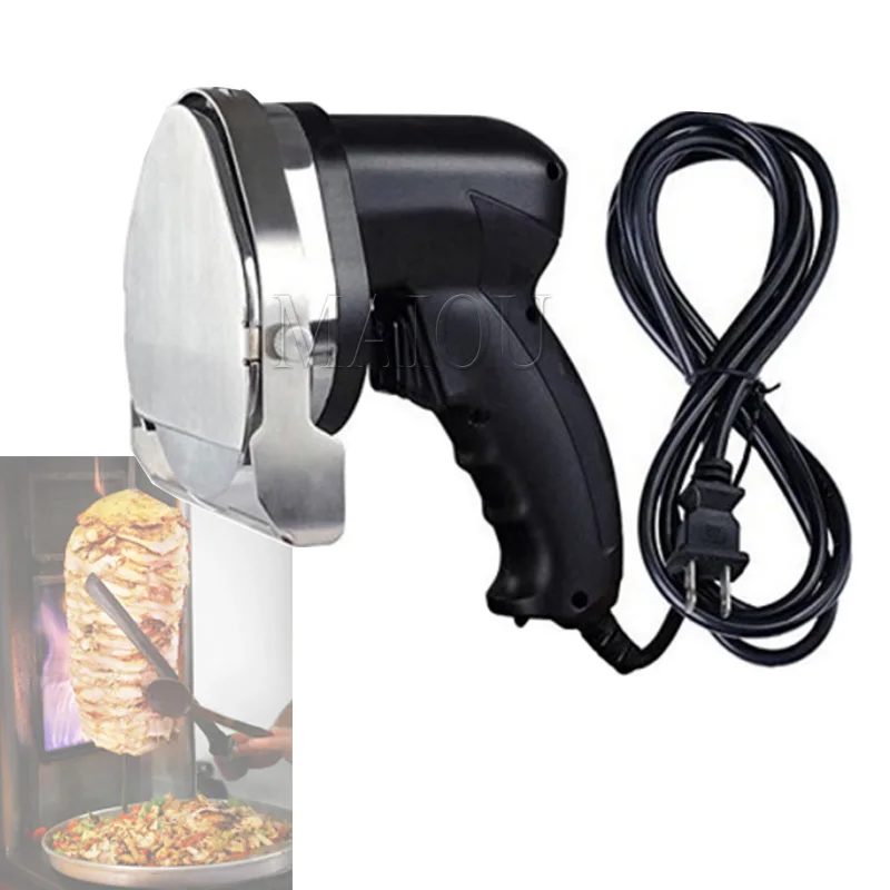 Affettatrice Elettrica Automatica Per Kebab Coltello Da Cucina Doner Cutter Gyros Tagliatrice Per Carne Due Lame 110V-220V Per Shawarma