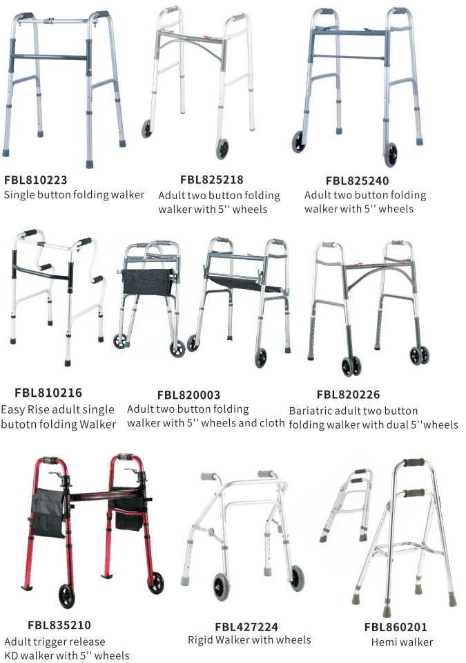 Bliss Medical Aluminium Mobility Foldable Walker with Forearm Platform Walking Frame for Disabled Stand Up Walkers 4