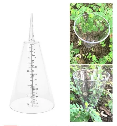 

1PCS Conical Rain Gauge Plastic Plug-type Rain Gauge Cup Dual Scale Cone Rain Gauge Garden Sprinklers Garden Measuring Tools