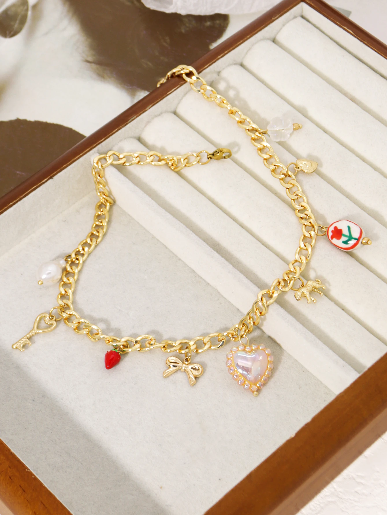 New Shell Imitation Pearl Ceramic Tulip Key Pendant Necklace for Women Simple Women's Clavicle Chain Jewelry Gifts - Image 6