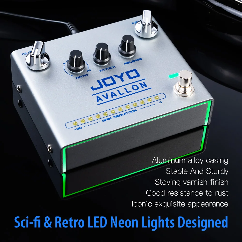 R-19 Classic Compression Pedal Avallon Guitar Bass Effect with RATIO/ ATTACK/REL