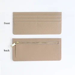 Elegant Genuine Leather Multi - Slot Card Case Wallet - Ultra - Thin Design with Premium Zipper (Grey)