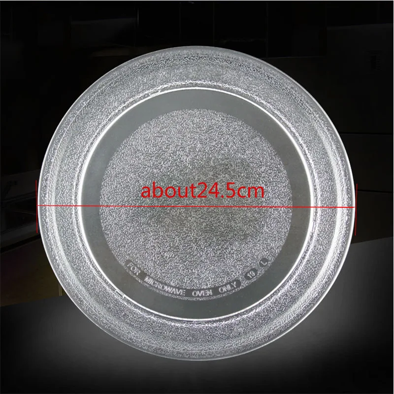 Microwave Glass Dish 24.5 cm flat plate turntable glass tray