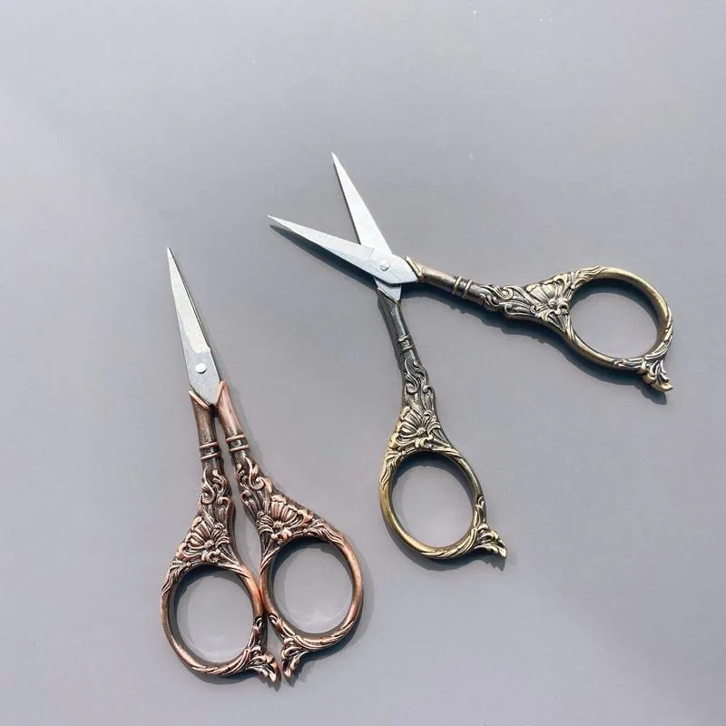 European Sewing Vintage Scissors Vintage Embroidery Retro Dressmaker Shears Fabric Tool Needlework Tailor Shears 1Pc sewing scissors tailor scissors sewing supplies