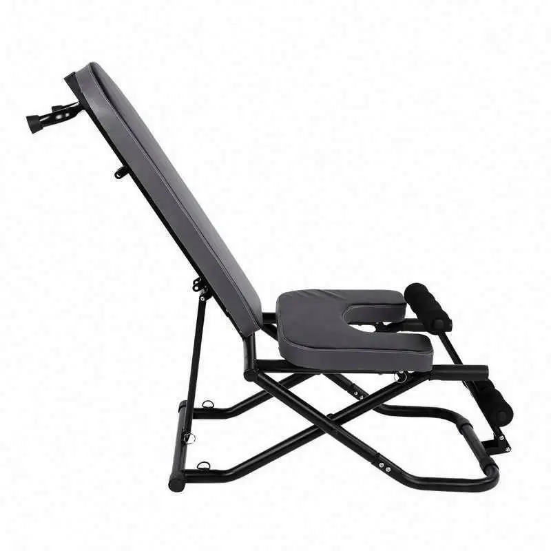 Sit up Folding Bench Inversion Chair Home Fitness Table Chair Bench Dumbbell Black Eco-friendly Carton Unisex Modern Indoor