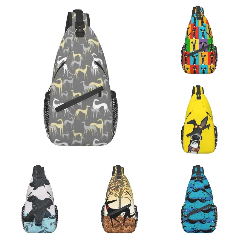 GreySighthoundsCrossbodySlingBackpackMenCustomGreyhoundDog