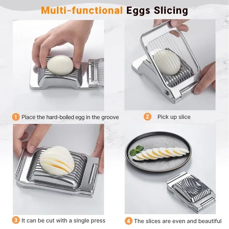 Description Picture 6 of itemHeavy duty aluminum egg slices, strawberry slices, stainless steel wire, multiple egg slices, soft fruit for hard eggs