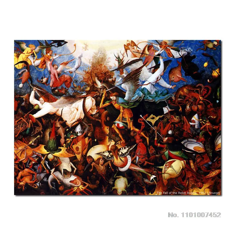 

Картина маслом пьестер бругеля, рисунок на холсте, осень ангелов, постер для гостиной, Настенный декор