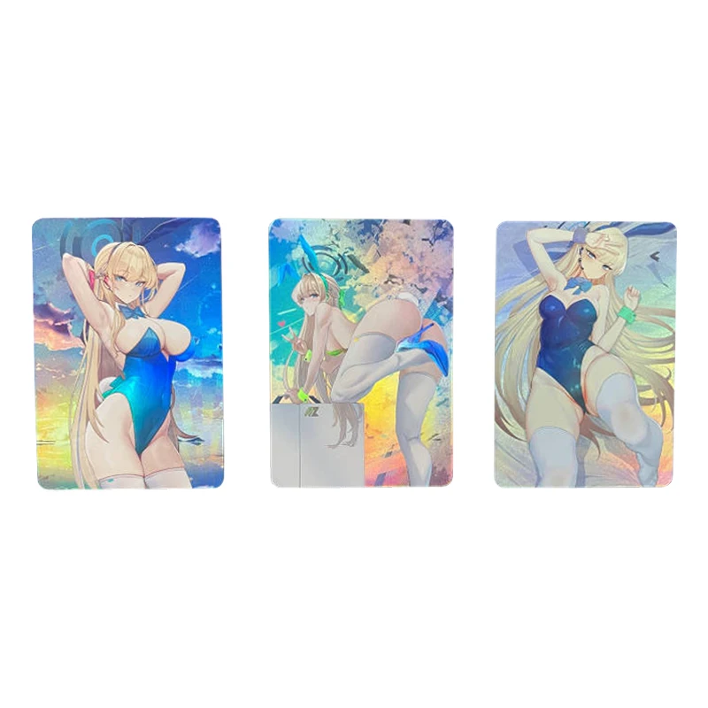 

59*86 мм 3 шт./комплект Аниме девочки преломляющие цвет флэш-карта купальники серия Diy Подарочные игрушки игры аниме коллекционные карты