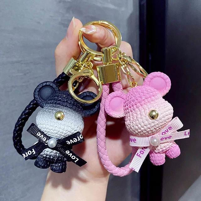 Cute Tie Bear Keychain Pendant For Men Creative Couple Bag Pendant Cartoon  Violent Bear Keychain For Men, Find Great Deals Now