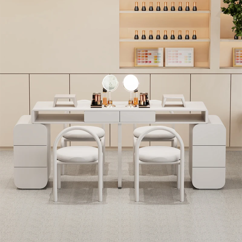 Stand White Nail Table Desk Mobile Yoocel Reception Nail Table Armadi Powder Tavolo Per Unghie Professionale Nordic Furniture