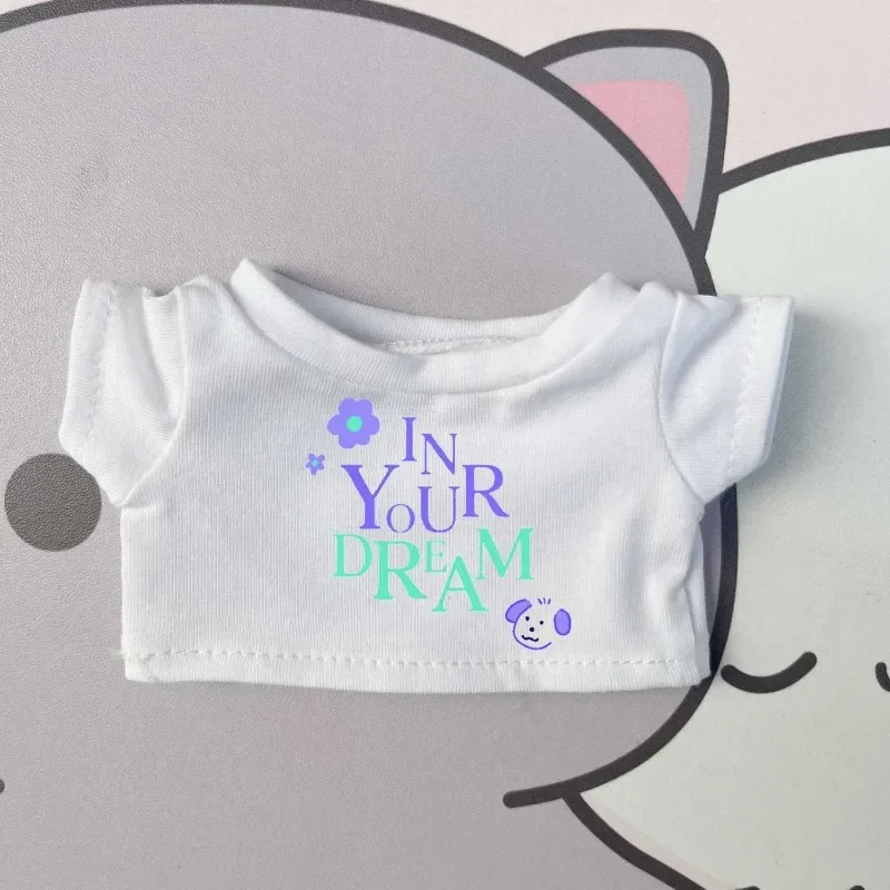 15cm/20cm baby clothing t-shirt versatile cute doll contrasting base shirt with no attribute cotton doll accessories 4